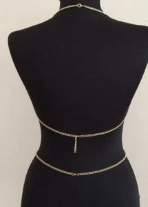 Metal Body Women Beach Accessories Sexy Bra Chest Chain Necklace Jewellery - Picture 1 of 3