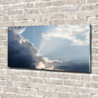 Tulup Glass Acrylic Print Wall Art Image 140x70cm - Clouds in the sky