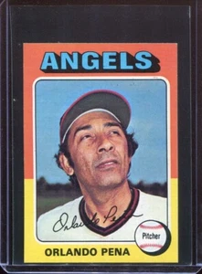 1975 Topps MINI Baseball # 573 Orlando Pena (NM-MT) Near Mint to Mint - Picture 1 of 2
