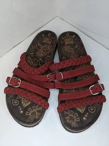 Sandalias Muk Luks para mujer talla 9,5 granate - Imagen 1 de 6
