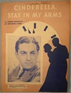 Cinderella Stay In My Arms Sheet Music Blue Barron Voice Piano 1938 Vintage - Picture 1 of 3