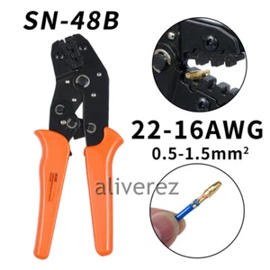SN-48B Ratcheting Wire Crimping Plier Tool Insulted Terminals Crimper Connectors - Picture 1 of 9