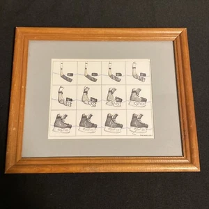 E. Halsey Transformations Art Hockey Illustration Signed Framed 1993 - Picture 1 of 4