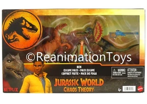 Figura Ben Dilophosaurus Jurassic World Park Camp Cretácico Chaos Theory Nueva - Imagen 1 de 3