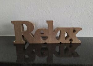 Holz Aufsteller Schriftzug Relax