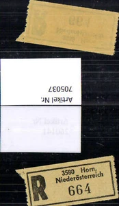 705037 Einschreibezettel Rekozettel R-Zettel Horn Niederösterreich - Bild 1 von 1