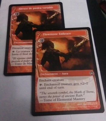 2x Flowstone Embrace Future Sight Red l1 English 1 Spanish) MTG magic VLP/NP  - Image 1 of 3