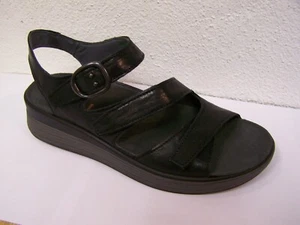 Think Meggie, Sandalette Wechselfußbett Klettverschl. schwarz capra & Thinktüte