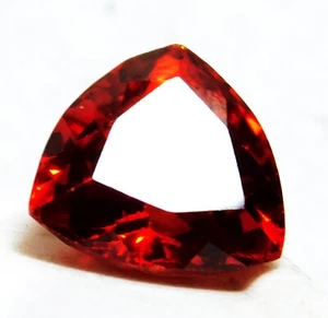 12.50 Cts Natural Certified Red Zircon Trillion Cut Loose Gemstone R219 - Picture 1 of 4