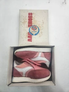AAU 70s Vintage Kids Sneakers Pink Shoes Size 3 NWT NOS - Picture 1 of 9