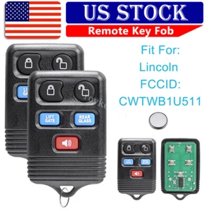 2 Car Key Fob Keyless Remote For 2003 2004 2005 2006 2007 Lincoln Navigator - Picture 1 of 7