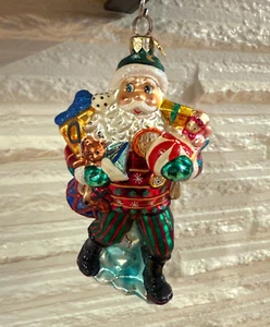 VINTAGE Christo Christopher Radko 1990-2000 ALPINE SANTA ORNAMENT 7,5" 00-351-0 - Bild 1 von 3