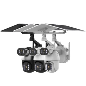 Dual Lens 6MP WiFi Solar Camera Wireless Outdoor CCTV PTZ Home Security System. - Picture 1 of 22