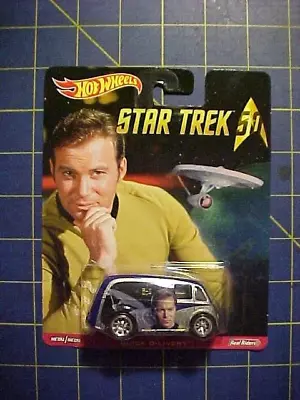 1/64 HOT WHEELS STAR TREK CAPTAIN KIRK QUICK D-LIVERY!  NIP  REAL RIDERS - Image 1 of 3