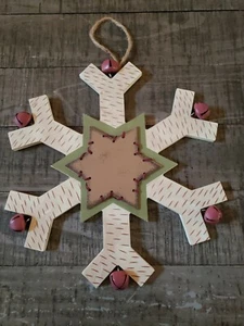 Large Snowflake Ornament With Jingle Bells - Picture 1 of 1