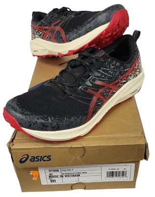 NUEVOS ASICS 9.5 H Para hombres Negro/Rojo Eléctrico Fuji Lite 2 Zapatos para Correr Foto 1 de 4