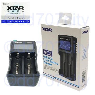 Xtar VC2 USB Battery Charger LCD Display Li-ion 10440~26650 18650 IMR 3.6/3.7V - Image 1 of 3