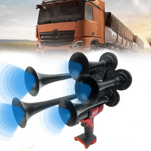For Milwaukee 18V Drill Train Air Horn 5X Black Air Trumpets QUANTUPLETS Loudest - Picture 1 of 4