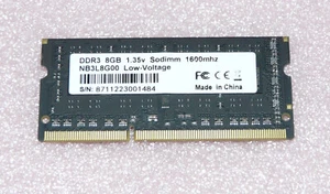 8GB 2Rx8 DDR3-RAM PC3L-12800S 1600MHz Notebook Memoria de trabajo - Imagen 1 de 2