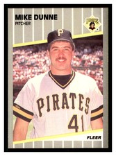1989 Fleer #207 MIKE DUNNE Pittsburgh Pirates