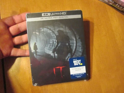 IT CHAPTER 1 ONE 2017 BEST BUY STEELBOOK 4K ULTRA HD BLU RAY NEW SEALED - Image 1 of 4