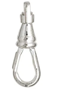 Clasp, 10 Silver Plated Brass & Steel 22x8mm Swivel Clips Lanyards ID Badges - Picture 1 of 3