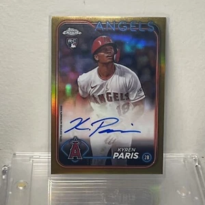 Kyren Paris 2024 Topps Cromo RC Auto DORADO Refractor/50 LA Angels - Imagen 1 de 2