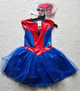 New kid girl's Marvel Spider-Man Spiderman Halloween Dress Costume, size S & M - Picture 1 of 7