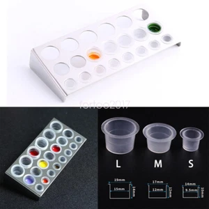 Stainless Steel Tattoo Ink Cup Holder Pigment Container Ink Cap Tattoo Supplies - Picture 1 of 12