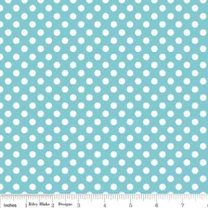Punkte Aqua Small von RBD Designers für Riley Blake, 1/2 Yard 100 % Baumwollstoff - Bild 1 von 1