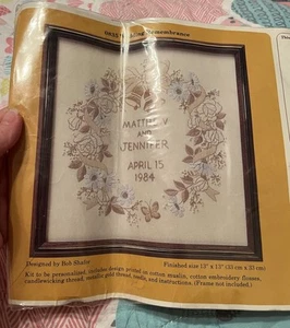 Vtg 1984 The Creative Circle Wedding Remembrance Kit No. 0835 Craft - Picture 1 of 4