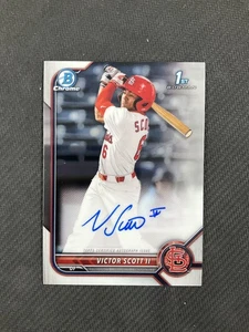 2022 Bowman Chrome Draft #CDA-VS Victor Scott II 1st Auto St. Louis Cardinals - Picture 1 of 2