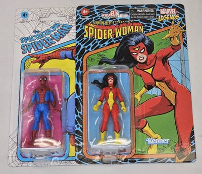 Marvel Legends Spider Man Spider Woman SET 3.75" Figura de Acción 2023 Kenner Casi Nuevo Foto 1 de 4