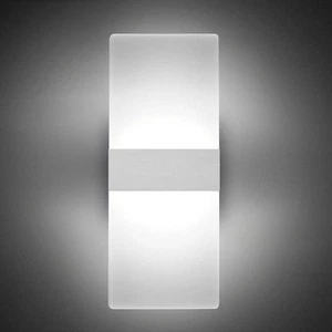 Modern LED Acrylic Wall Sconce 12W Cool White 6000K Up Down Lamp for Bedroom ... - Picture 1 of 9