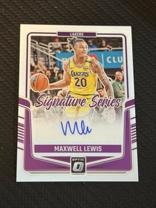 2024-25 Donruss Optic #SS-LEW Maxwell Lewis Signature Series LA Lakers - Picture 1 of 2