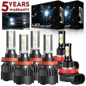 For Nissan Rogue 2014-2020 6000K LED Headlights High Low Beam+Fog Light Bulbs M8 - Bild 1 von 19