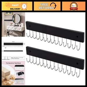 Verwicklungsfrei Wandmontage Halskette Organizer - 28 Haken Schmuck Halter (2er Pack) - Bild 1 von 8