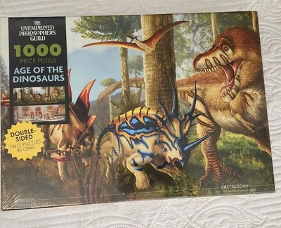 Unemployed Philsophers Guild Age of the Dinosaurs Double Sided 1000 Piece Puzzle - Image 1 of 4