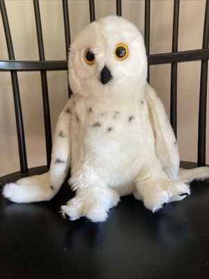 White Snow Owl Bird Plush K&M International 11" Stuffed Animal Toy 2007 - Image 1 of 4