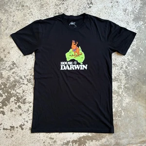 House Of Darwin Shirt Men Medium Black Cotton Outback NT Australian Kangaroo OK - Bild 1 von 9