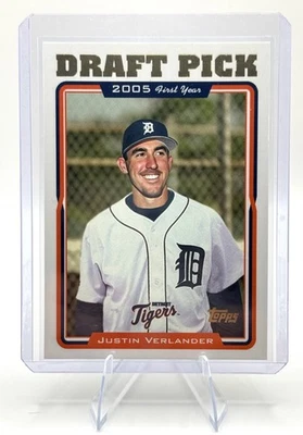 Tarjeta de novato Topps Justin Verlander #677 (RC) 2005 selección del draft Tigres de Detroit Foto 1 de 2