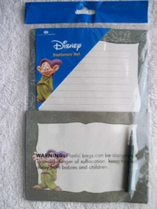 Disneys Schreibwaren Set Notizpapier Umschläge Schneewittchen Zwerge Dopey Blatt - Bild 1 von 14