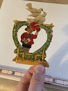 Vintage Valentine Greetings Made in Germany stand-up valentine walk around - Picture 1 of 5