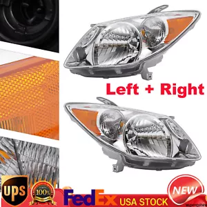 Pair For Pontiac Vibe 2005 2006 2007 2008 Halogen Headlights Headlamps LH & RH - Bild 1 von 17