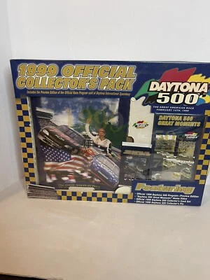 Dale Earnhardt 1999 Daytona 500 Pacote de Colecionador Programa Pin Card Set Vídeo Novo  - Imagem 1 de 4