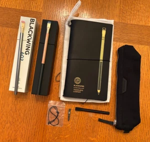 Traveler's Company x Blackwing Traveler's Notebook | Bundle w/ Pencils and Charm - Picture 1 of 8