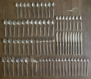 78 Pc. MCM 1881 Rogers/Oneida SPANISH COURT Stainless Flatware Set w/Serving Pcs - Picture 1 of 4