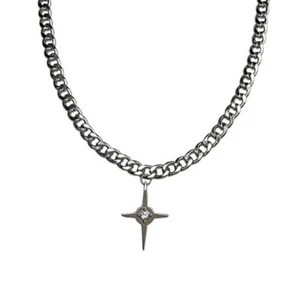Stunning Starlight Cross Pendant Neckchain Fashion Necklace Trend Jewelry Gift - Picture 1 of 8