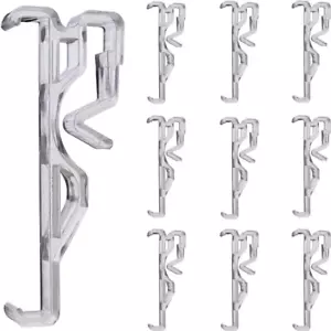 Valance Clips 10pcs 2.5inch Clear Plastic Hidden Retainer Holder Clip for Window - Picture 1 of 12