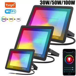 LED Strahler RGB Fluter Außen 30W-100W Smart WiFi APP Scheinwerfer Garten Lampe - Bild 1 von 27